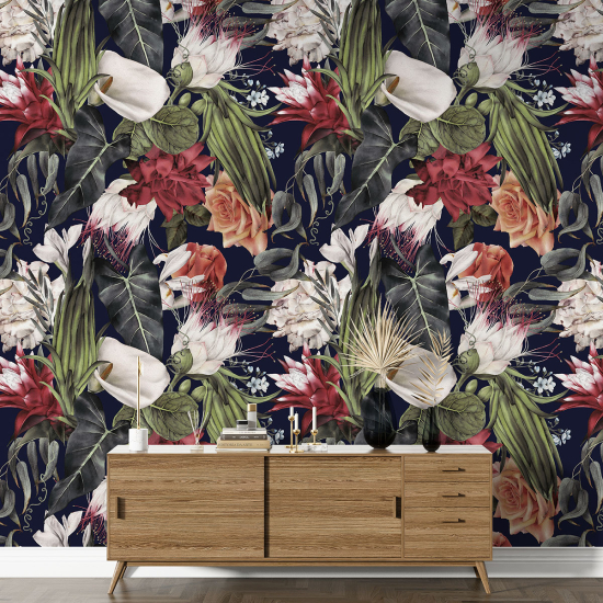 XL Wall Mural - Wallpaper - Floral pattern