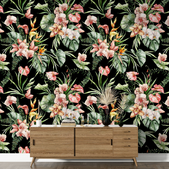 XL Wall Mural - Wallpaper - Floral pattern