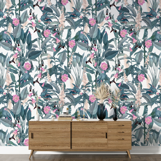 XL Wall Mural - Wallpaper - Floral pattern