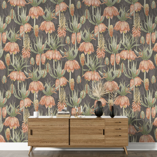 XL Wall Mural - Wallpaper - Floral pattern