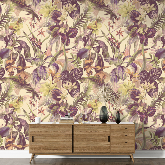 XL Wall Mural - Wallpaper - Floral pattern