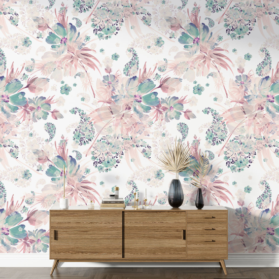 XL Wall Mural - Wallpaper - Floral pattern