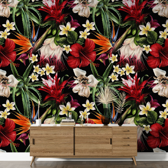 XL Wall Mural - Wallpaper - Floral pattern