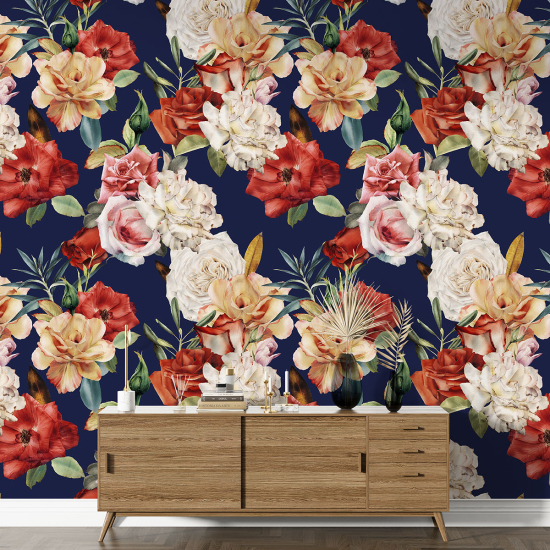 XL Wall Mural - Wallpaper - Floral pattern