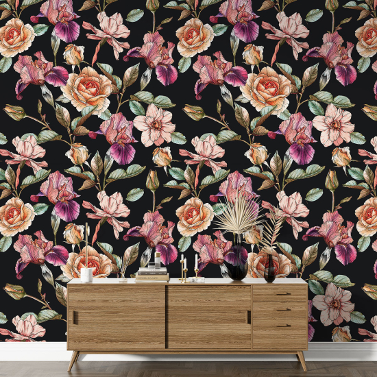 XL Wall Mural - Wallpaper - Floral pattern