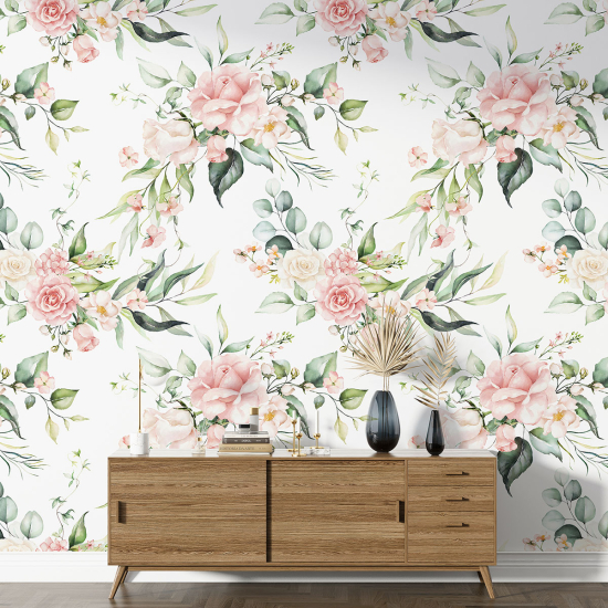 XL Wall Mural - Wallpaper - Floral pattern