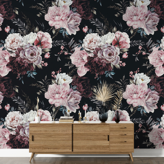 XL Wall Mural - Wallpaper - Floral pattern