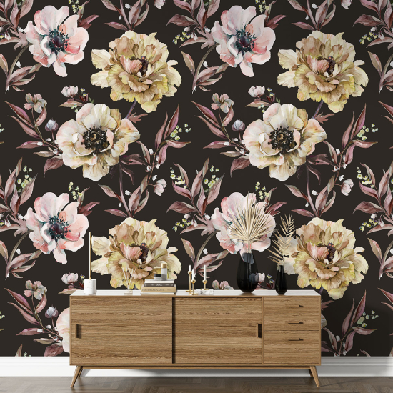 XL Wall Mural - Wallpaper - Floral pattern