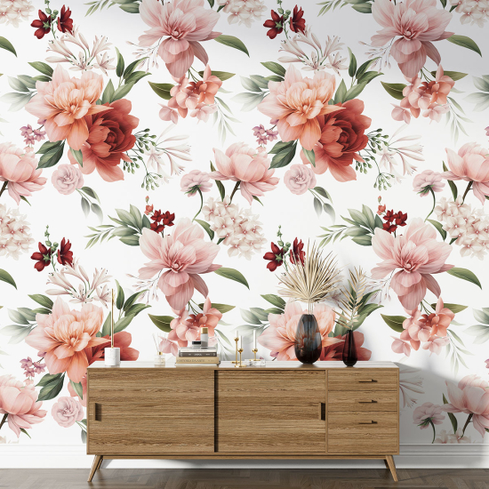 XL Wall Mural - Wallpaper - Floral pattern