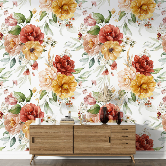 XL Wall Mural - Wallpaper - Floral pattern