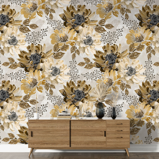 XL Wall Mural - Wallpaper - Floral pattern