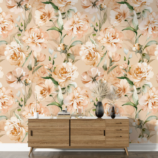 XL Wall Mural - Wallpaper - Floral pattern