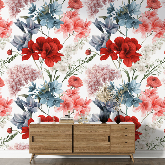 XL Wall Mural - Wallpaper - Floral pattern