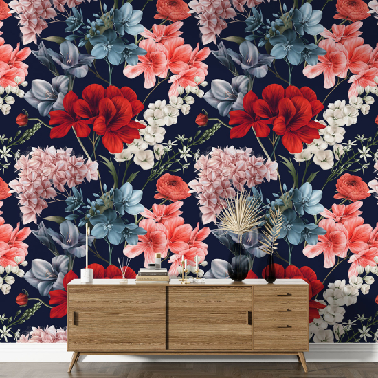 XL Wall Mural - Wallpaper - Floral pattern