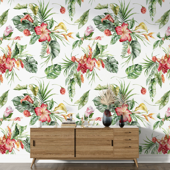 XL Wall Mural - Wallpaper - Floral pattern