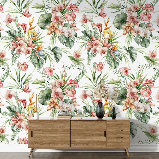 XL Wall Mural - Wallpaper - Floral pattern