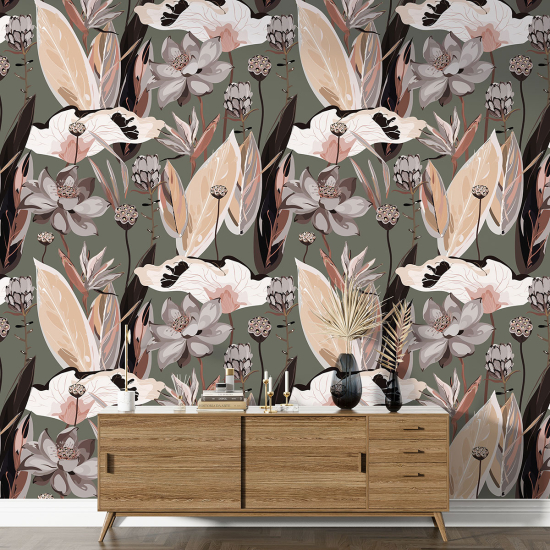 XL Wall Mural - Wallpaper - Floral pattern