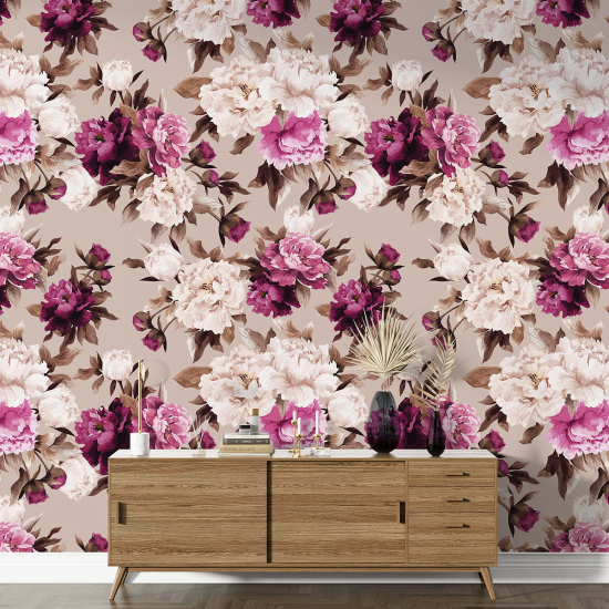 XL Wall Mural - Wallpaper - Floral pattern