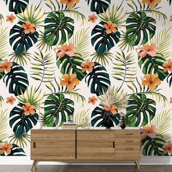 XL Wall Mural - Wallpaper - Floral pattern