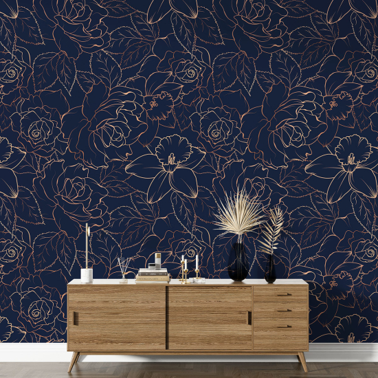 XL Wall Mural - Wallpaper - Floral pattern