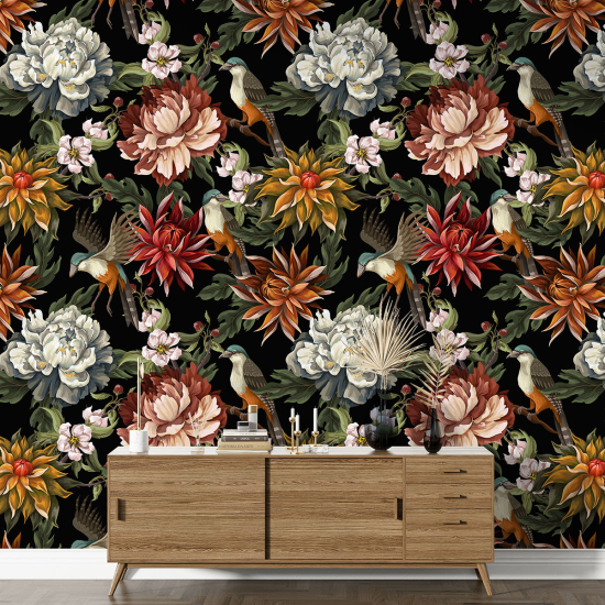 XL Wall Mural - Wallpaper - Floral pattern