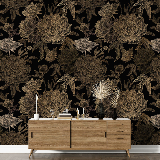 XL Wall Mural - Wallpaper - Floral pattern