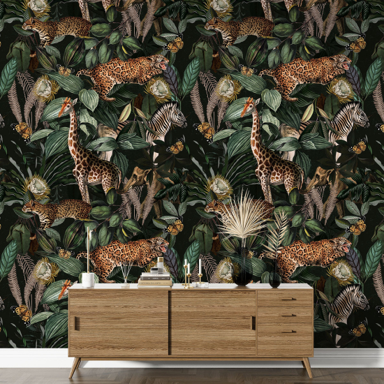 XL Wall Mural - Wallpaper - Jungle Animals