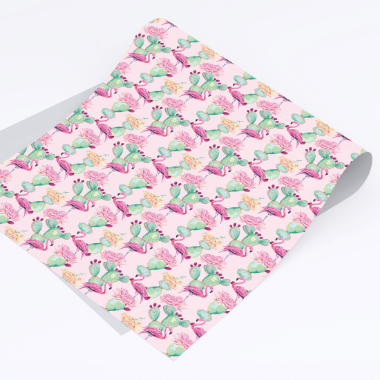 Adhesive stickers for makeovers - Pink flamingos