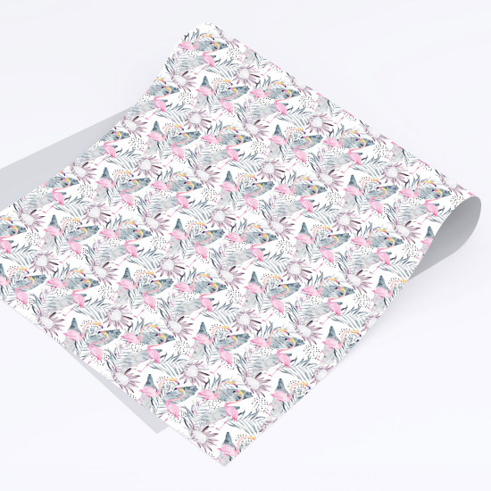 Adhesive stickers for makeovers - Pink flamingos