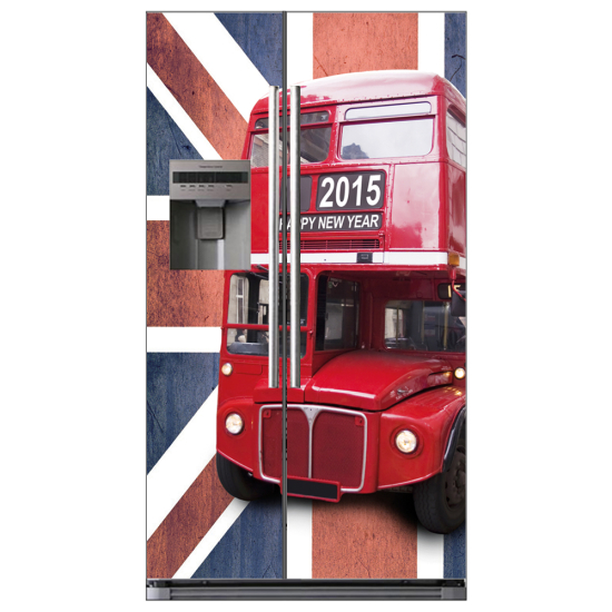 American Fridge Stickers - English bus