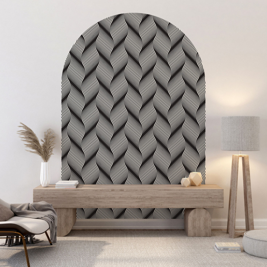 Arch Wall Sticker - 3D woven pattern