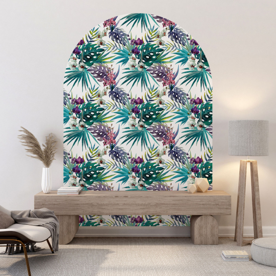 Arch Wall Sticker - Botanical pattern