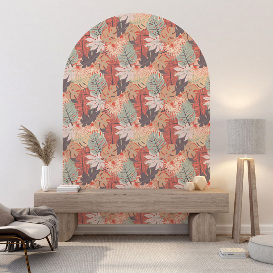 Arch Wall Sticker - Botanical pattern