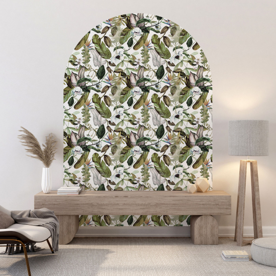 Arch Wall Sticker - Botanical pattern