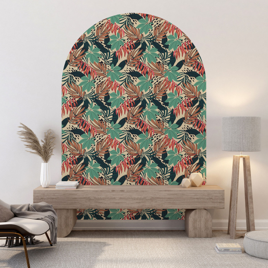 Arch Wall Sticker - Botanical pattern