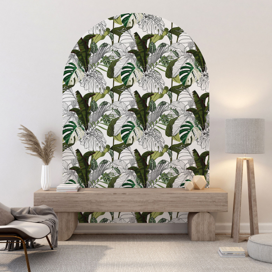 Arch Wall Sticker - Botanical pattern