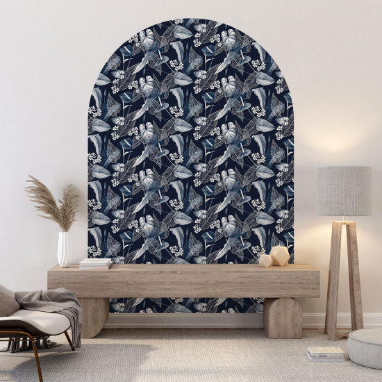 Arch Wall Sticker - Botanical pattern