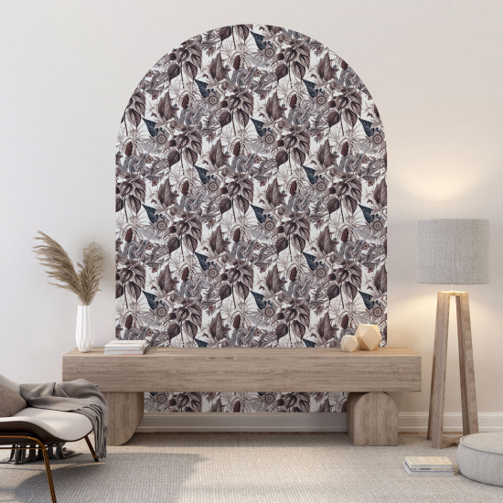 Arch Wall Sticker - Botanical pattern