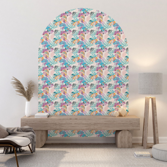 Arch Wall Sticker - Botanical pattern