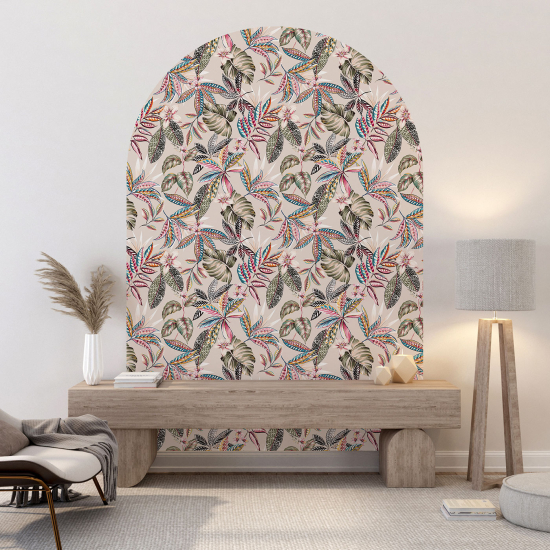 Arch Wall Sticker - Botanical pattern