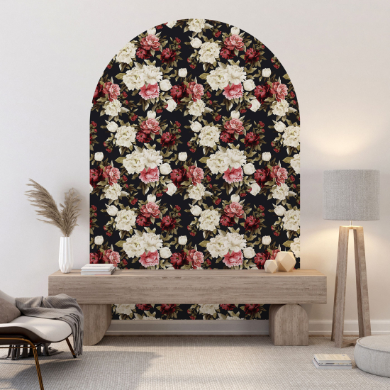 Arch Wall Sticker - Floral pattern