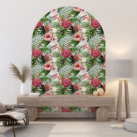 Arch Wall Sticker - Floral pattern