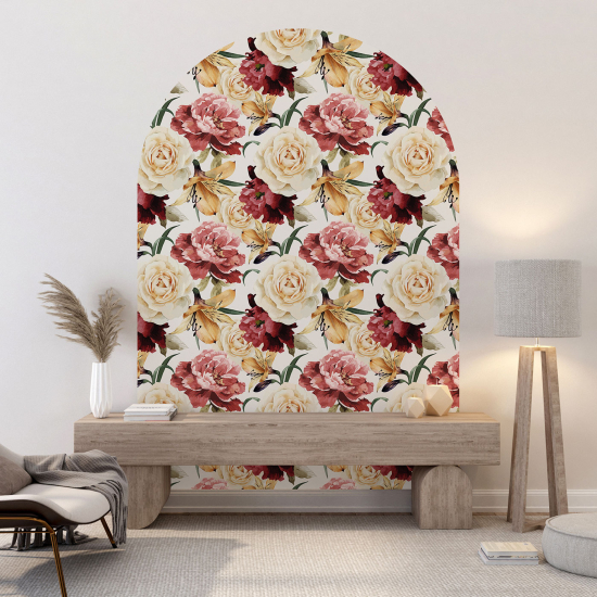 Arch Wall Sticker - Floral pattern