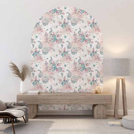 Arch Wall Sticker - Floral pattern