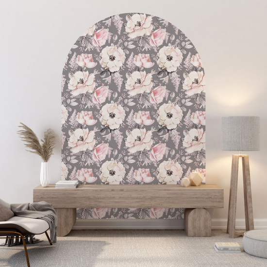 Arch Wall Sticker - Floral pattern