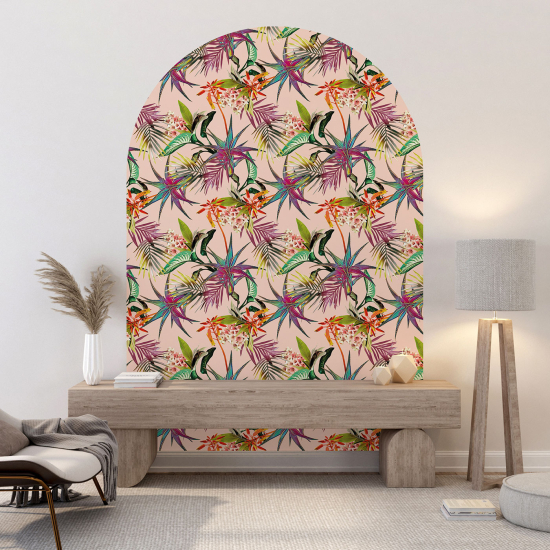 Arch Wall Sticker - Floral pattern