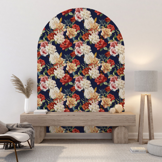 Arch Wall Sticker - Floral pattern