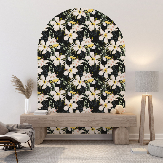 Arch Wall Sticker - Floral pattern