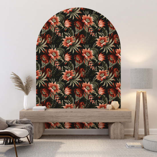 Arch Wall Sticker - Floral pattern