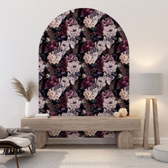 Arch Wall Sticker - Floral pattern